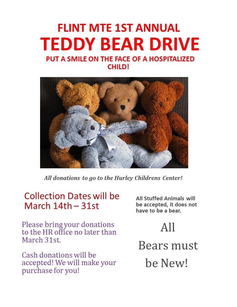 1st annual teddy bear drive